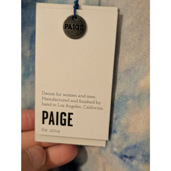 Women's Paige Denim Jeans Size 28 Blue White Tie Dye - Picture 6 of 13